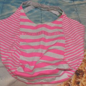 Victoria's Secret Vibrant Pink and Gray Tote